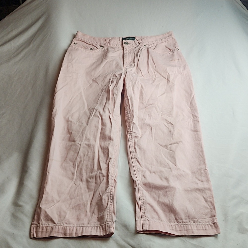 Lauren Jeans Co Ralph Lauren Capri Pants 100% Cotton Light Pink Women's Size 10